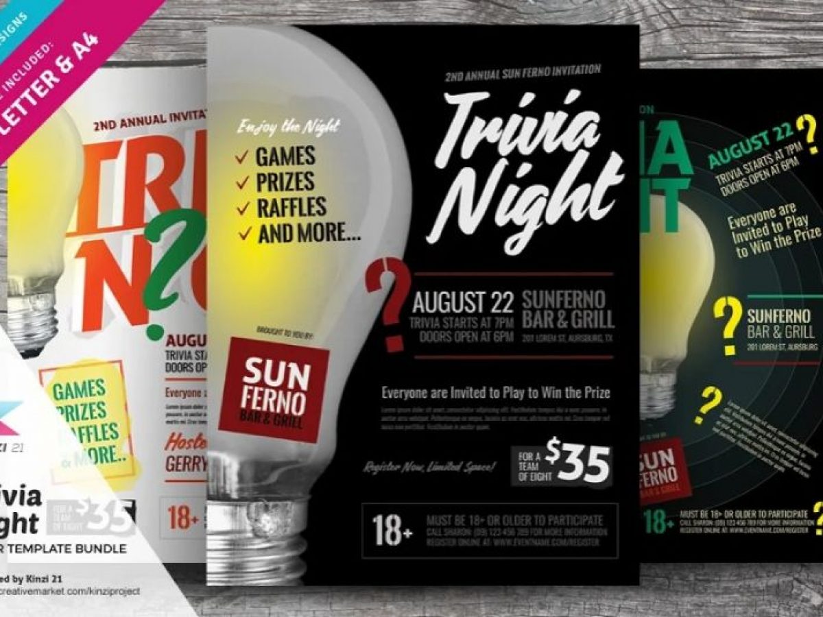 21+ Free Trivia Night Flyer Template Download - Graphic Cloud Inside Free Trivia Night Flyer Template