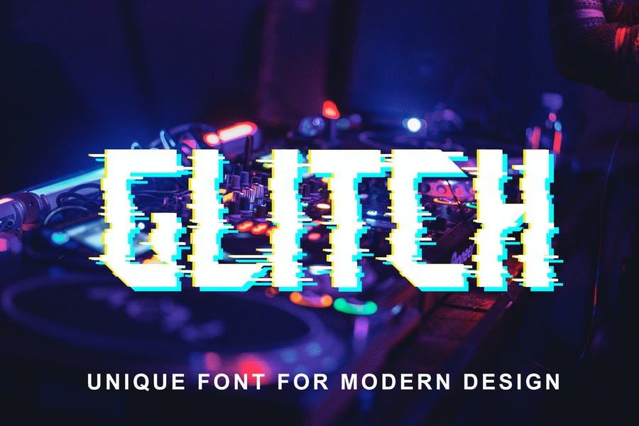 Unique Glitch Typeface