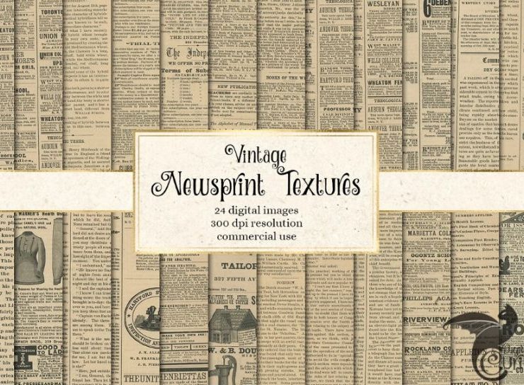 15+ Free Newsprint Texture PNG and JPG Download