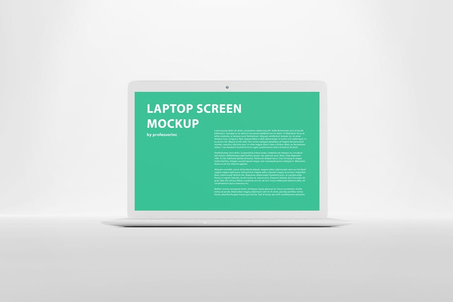 White Laptop Screen Mockup