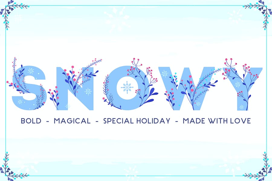 Winter Decorative Style Fonts
