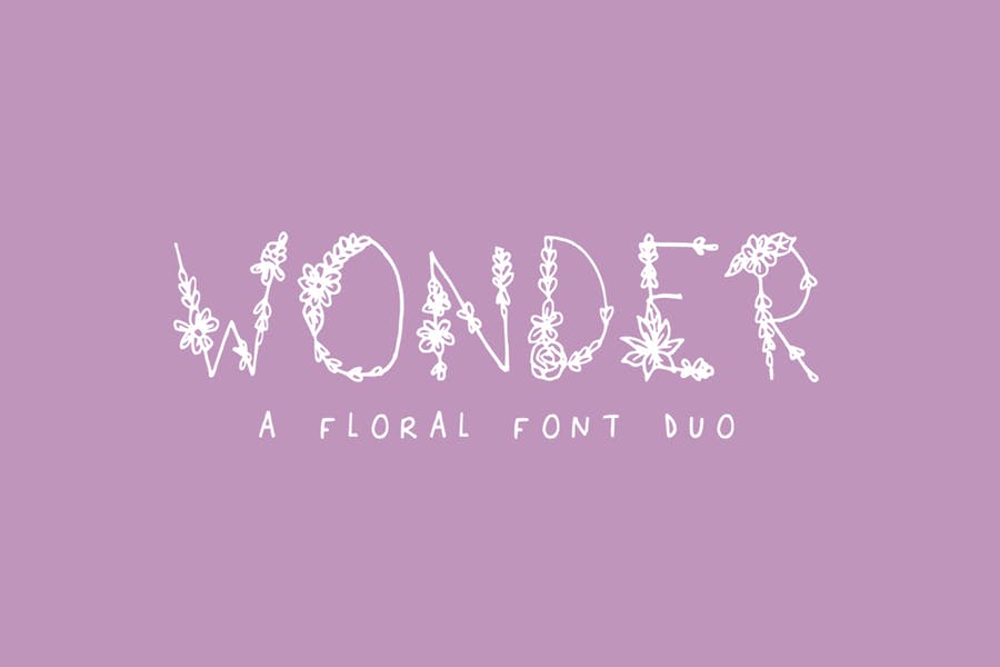 Wonder Floral Duo Font