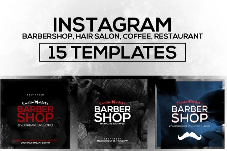 15 Hair Salon Instagram Templates