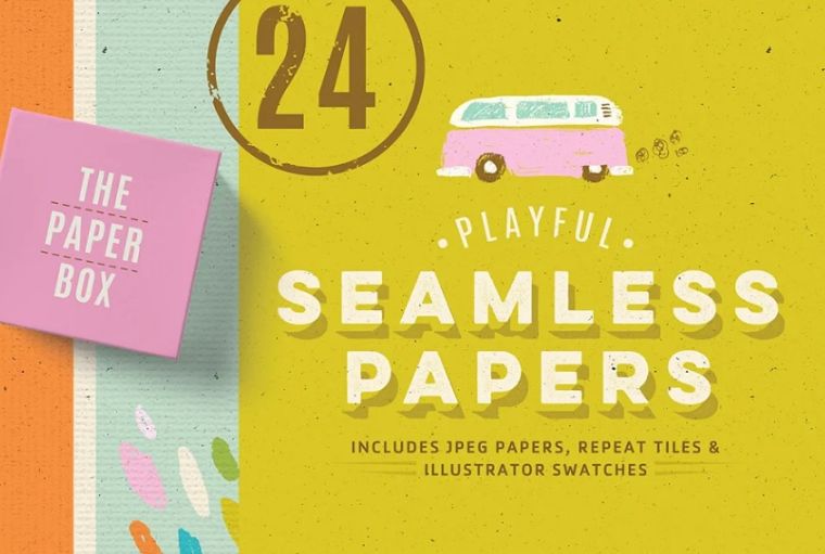 24 Seamless Digital Paper Textures