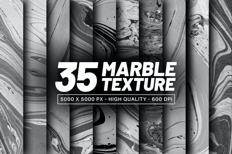 25 Marble Inked Textures