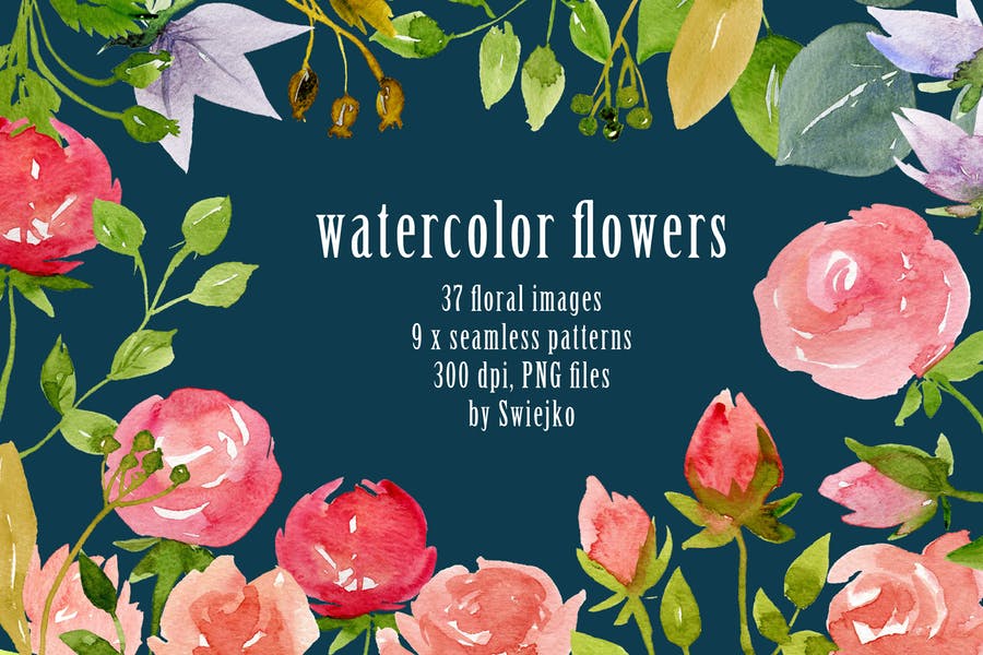 37 Watercolor Flower Backgrounds