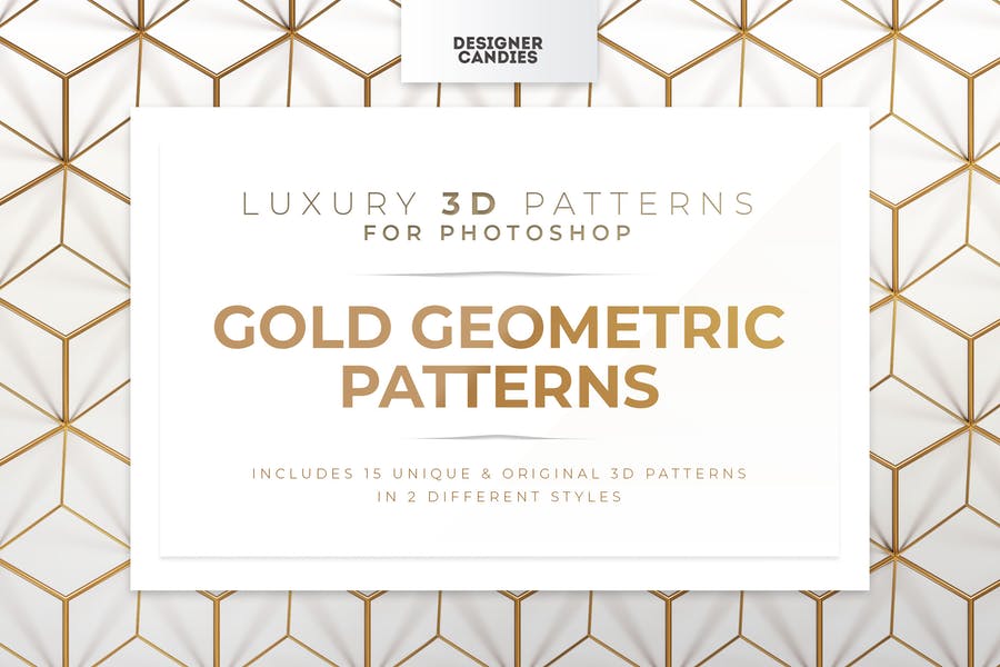 3D Gold Geometric Backgrounds