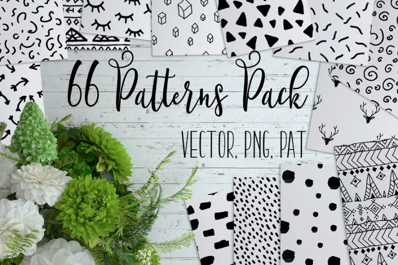 66 Cute Vector Background Pack