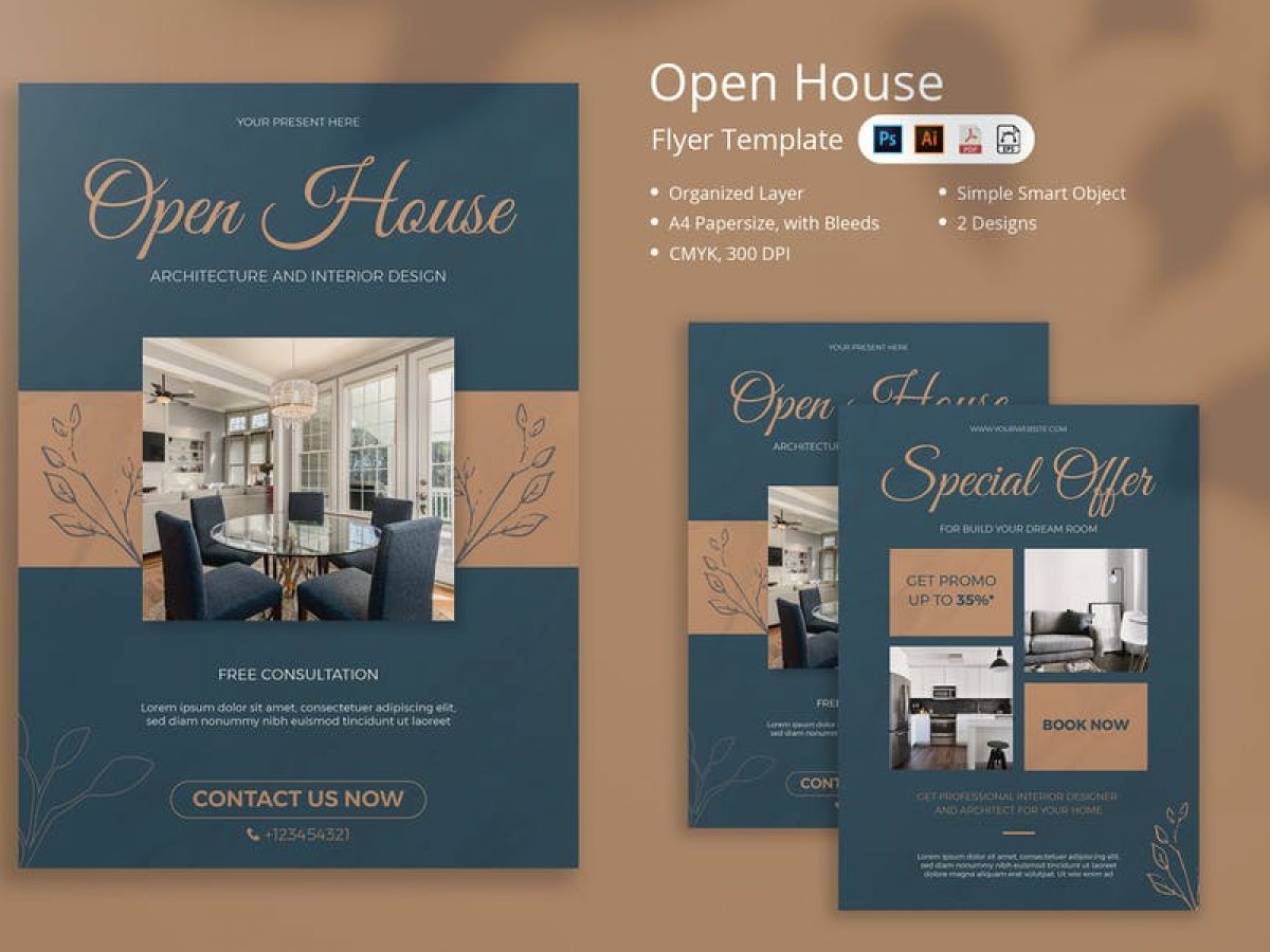 23+ FREE Open House Flyer Template PSD Download - Graphic Cloud With Open House Flyer Template Free