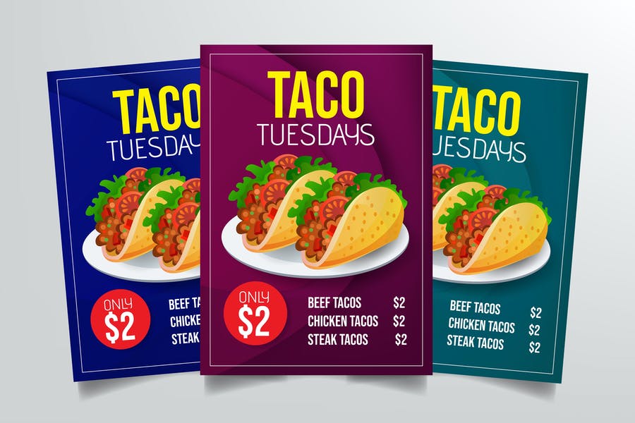 A4 Tacos Food Promotional Template