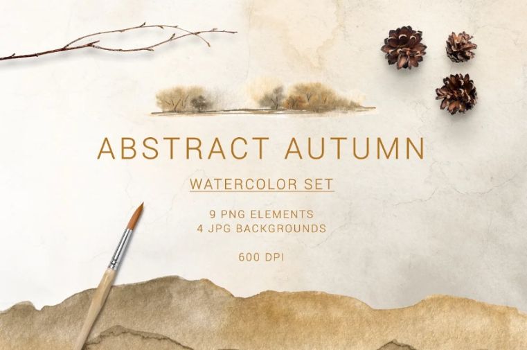 Abstract Autumn Set