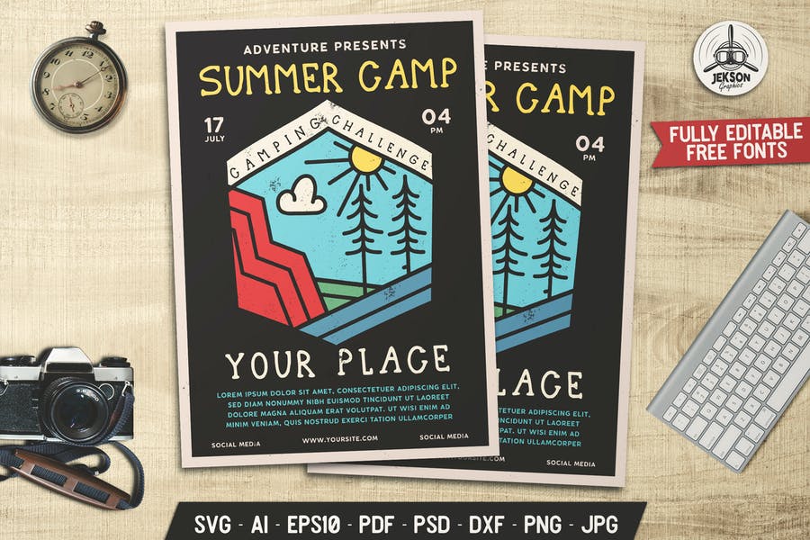 Adventure Camp Flyer Templates