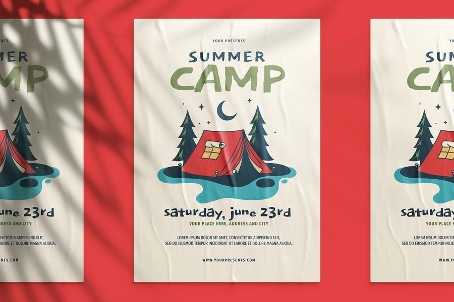 Ai and PSD Summer Camp Flyer Design