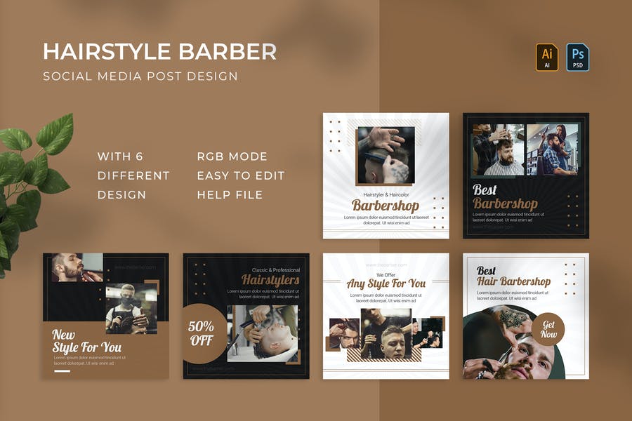 18+ Barber Shop Instagram Templates Download - Graphic Cloud