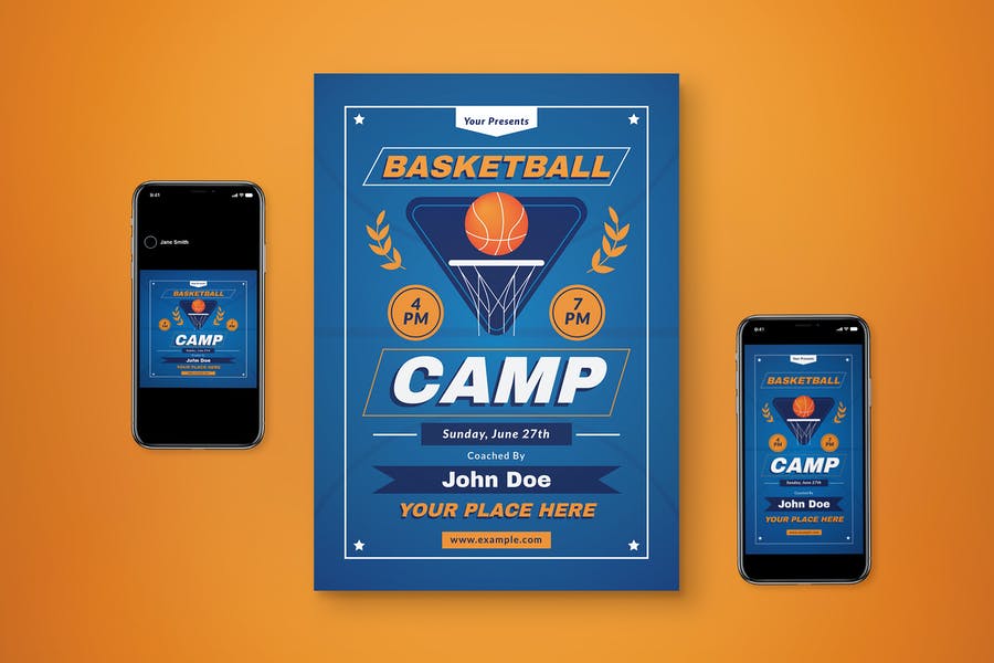 Basketball flyer Set