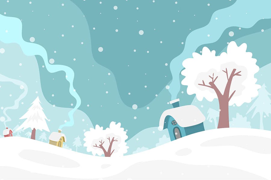 Beautiful Winter Vector Background