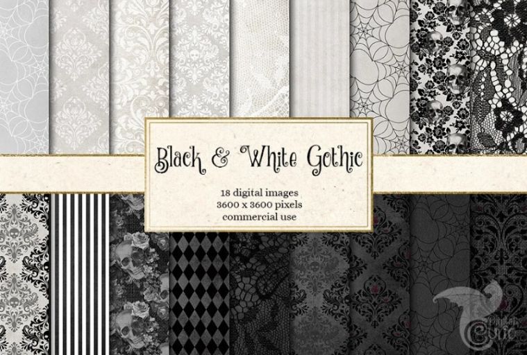 Black and White Victorian Wallpaper