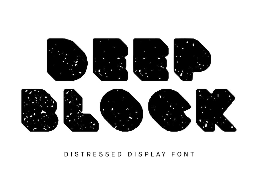 Block Distressed Typeface