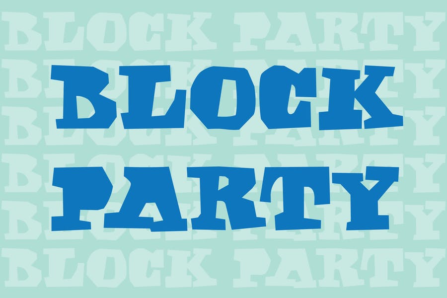 Block Style Party Typeface