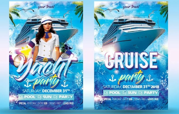 Boat Party Flyer Template PSD