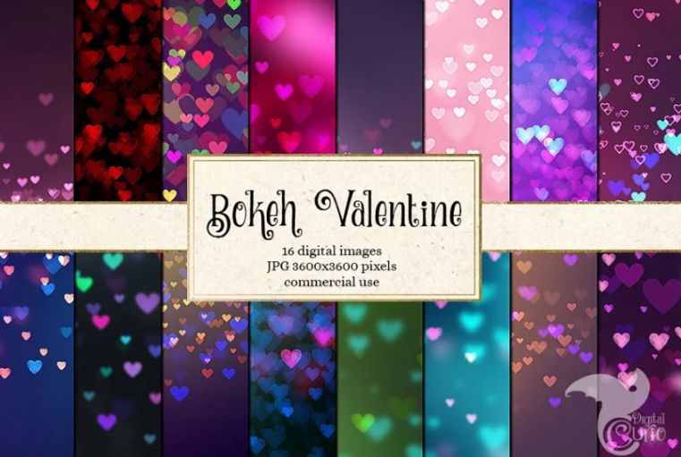 Bokeh Valentines Heart Background