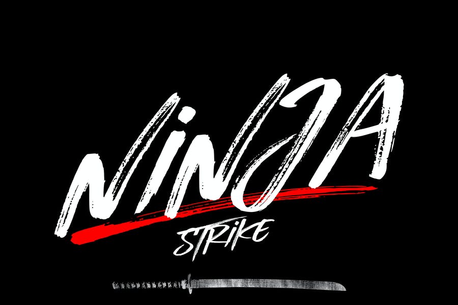 Brush Stroke Ninja Typefaces