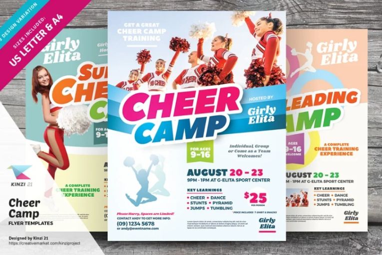 Cheerleading Camp Flyer Template