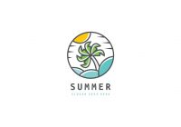 Circular Beach Logo Identity