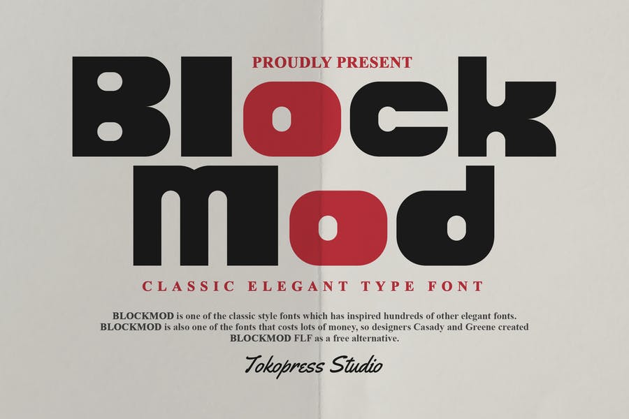 Classic Style Block Typeface