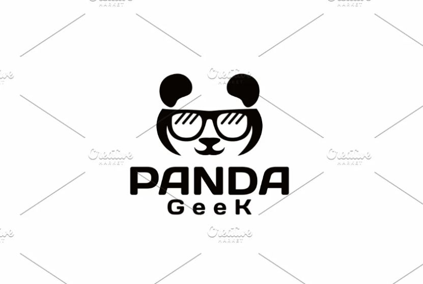 Clean Geek Character Logo
