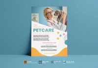 Pet care flyer template