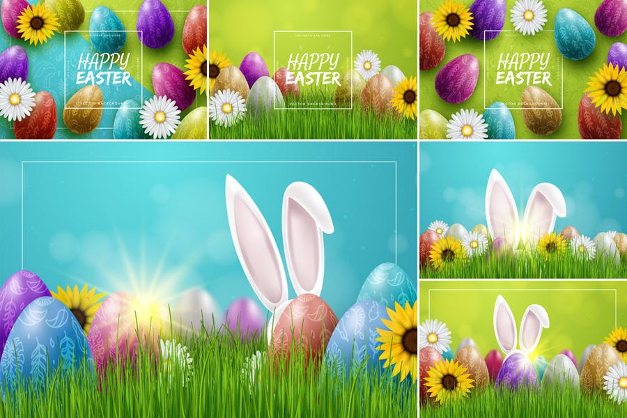 Colorful Easter Background Designs