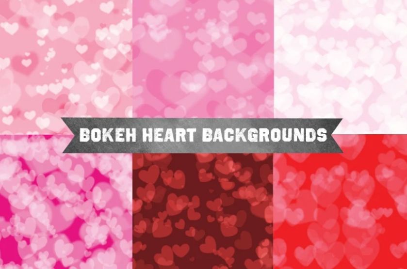 Creative Bokeh Hearts Backgrund Design