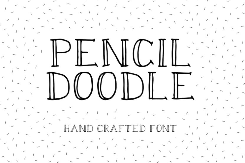 Creative Pencil Doodle Typeface