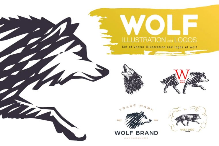 Creative Wolf Logo Illustrations
