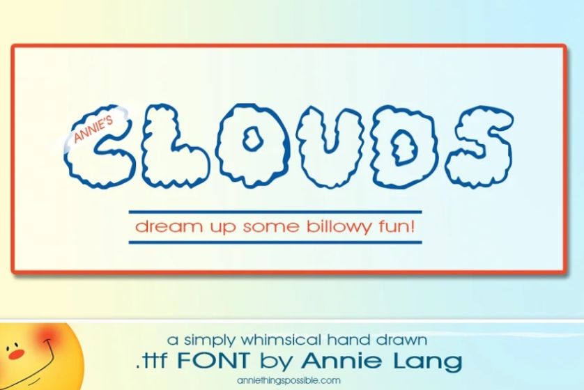 Cute Cloud Style Fonts