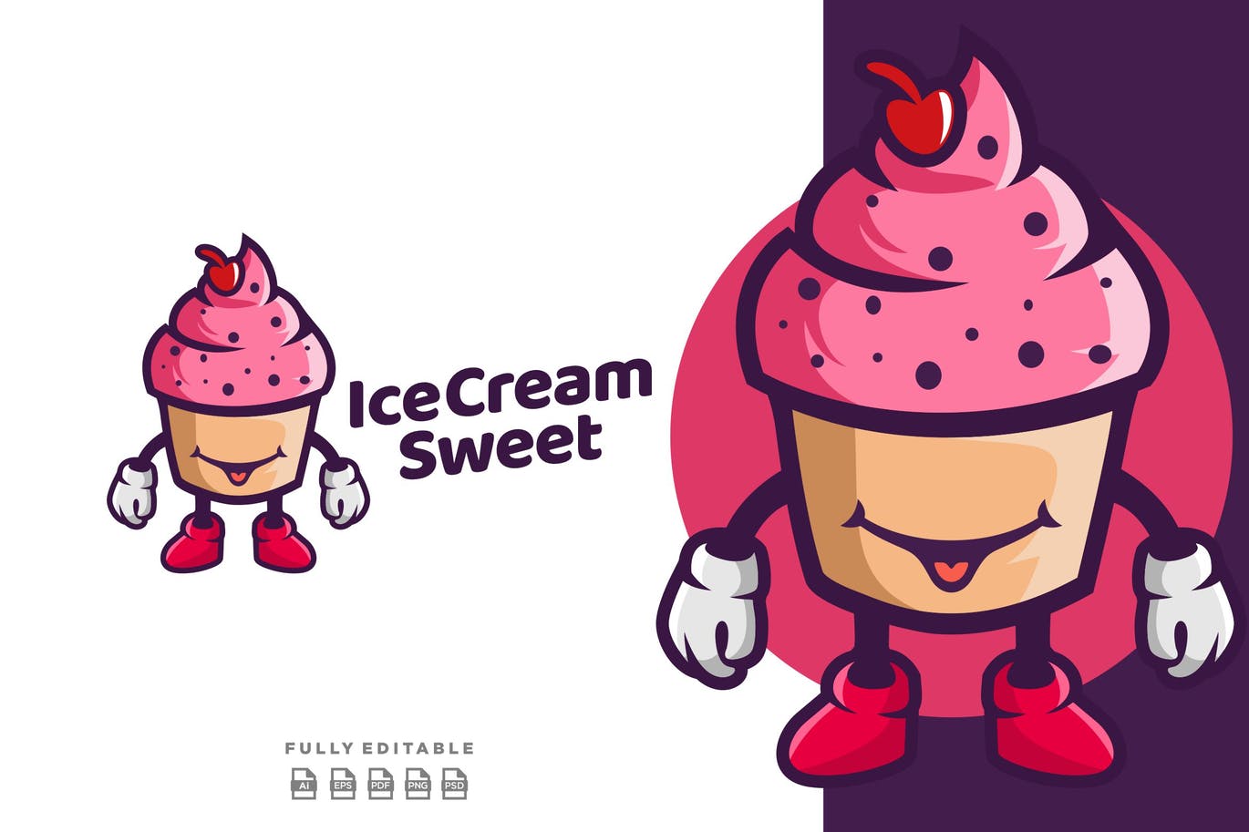 Cute Ice cream Logotype