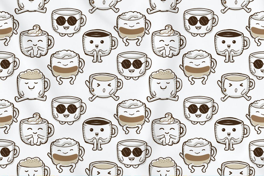 Cute Seamless Coffe Backgrounds