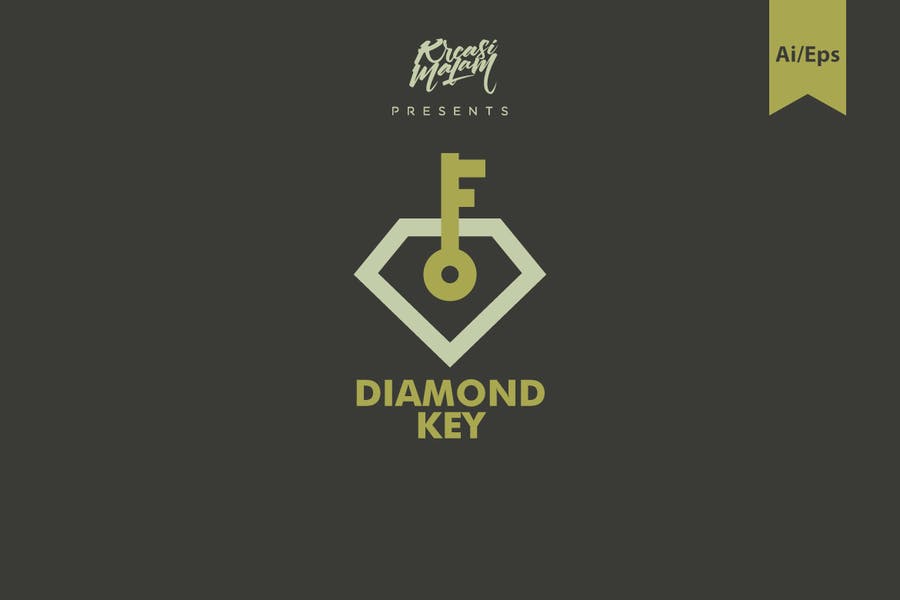 Diamond Key Logo Identity