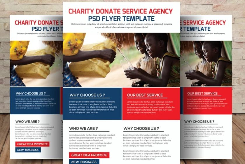 Donation Service Flyer Template