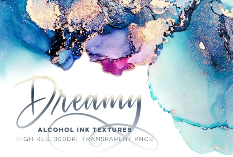 Dreamy Style Alcohol Ink Texture