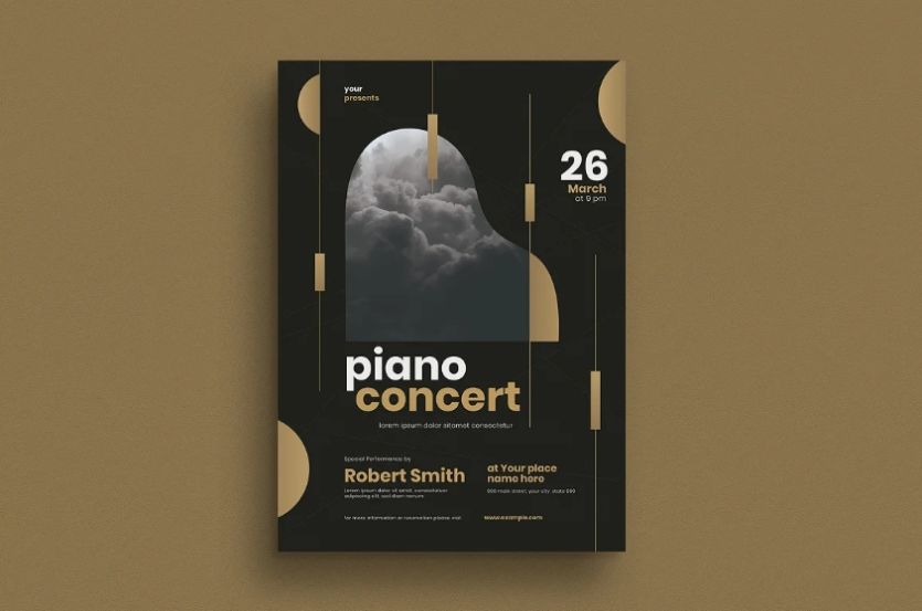 Editable Piano Concert Poster