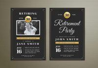 Retirement flyer template psd