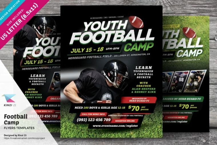 Football Camp Flyer Templates