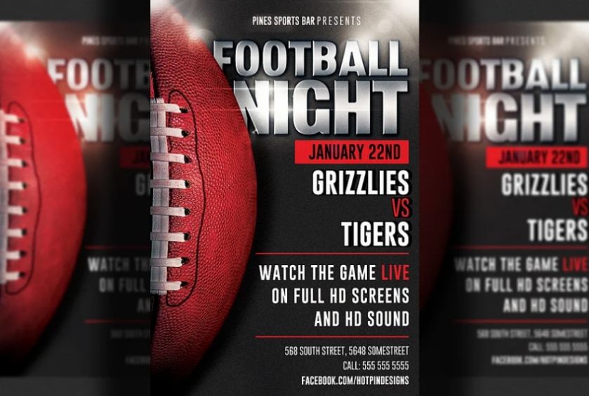 Football Game Promotional Flyer