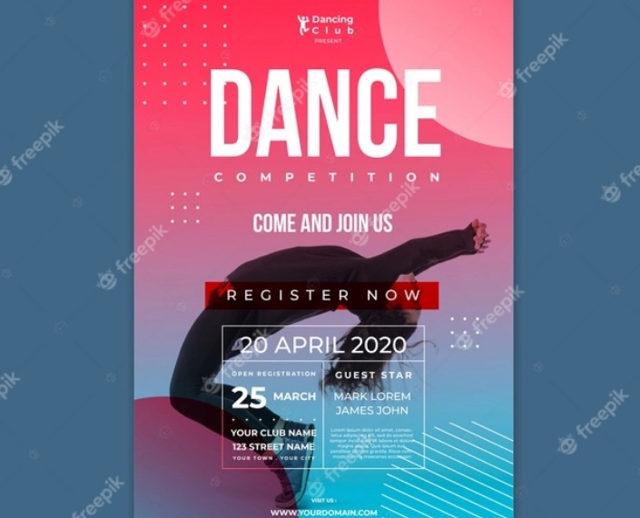 Free A4 Dance Poster Template