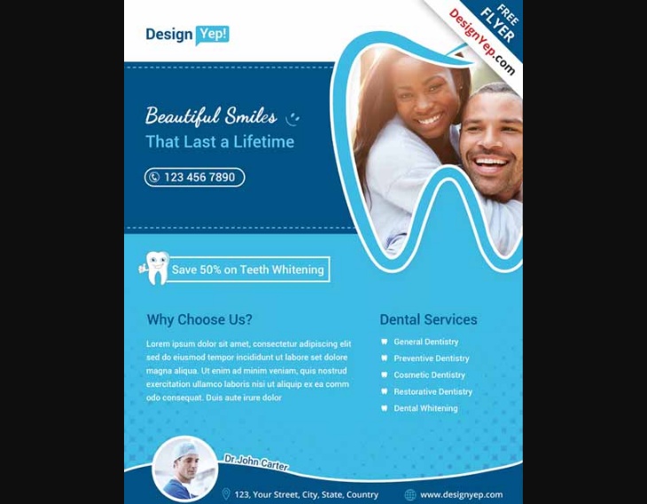 Free Dental Flyer Template PSD