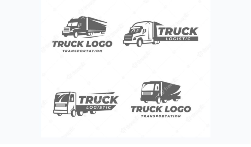 Free Flat Truck Logo Set