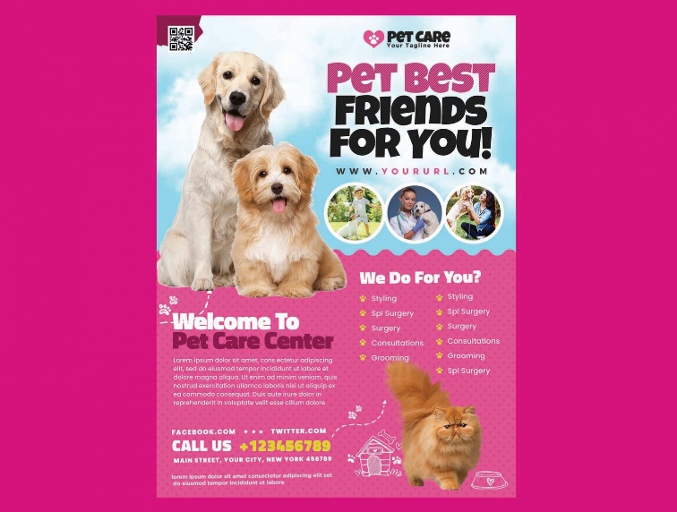 Free Pet Care Flyer Template