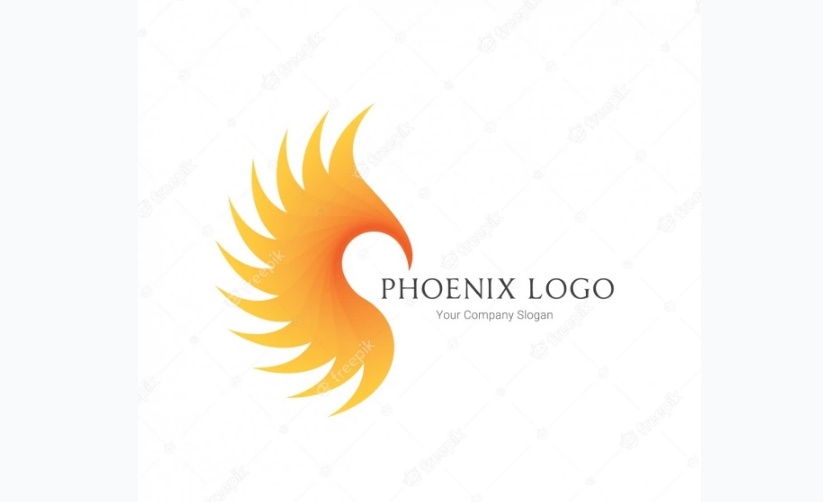 Free Phoenix on Fire Logo Design